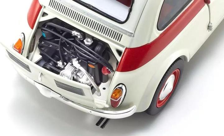 Produktbild Kyosho Fiat Nuova 500 Sport Light Grau/Rot 1:18