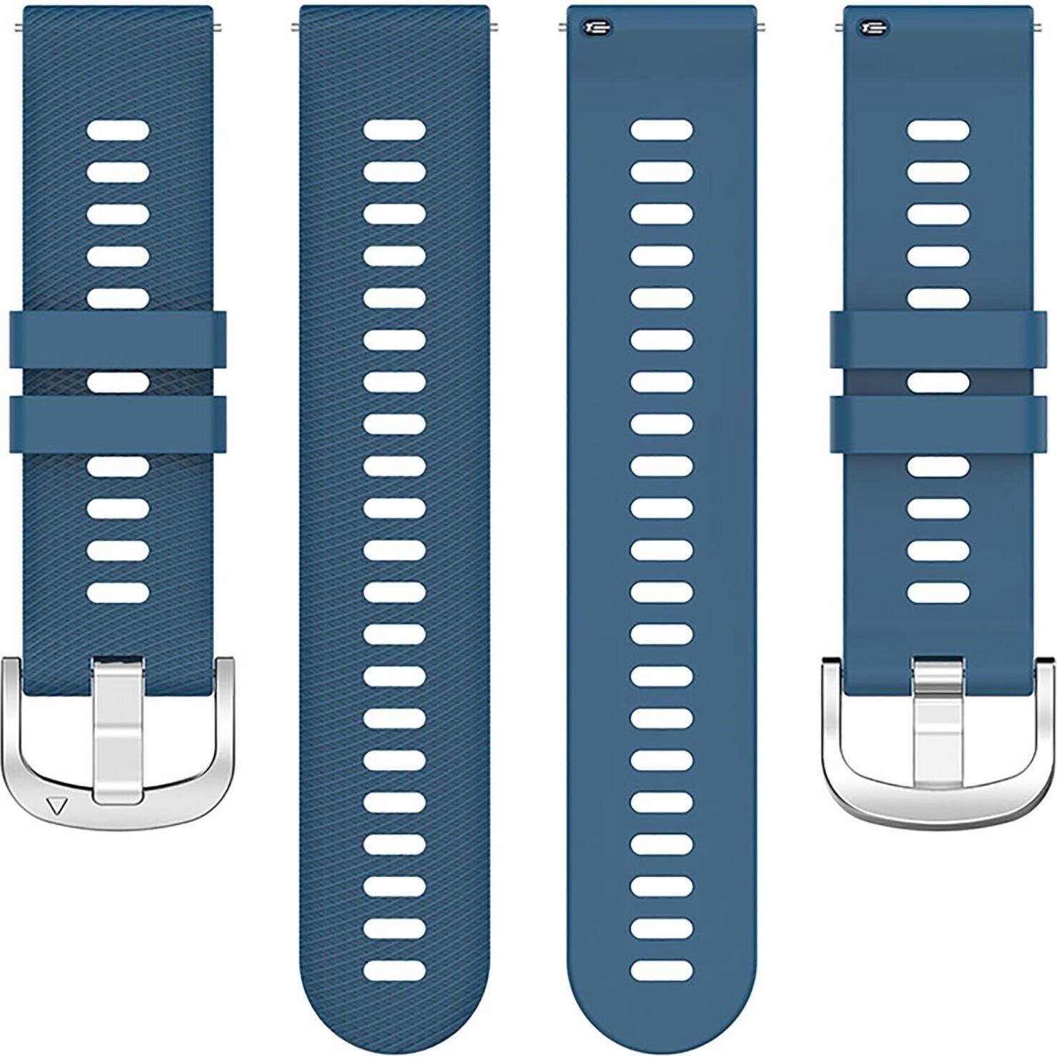 Strap-it Silikonarmband (22 mm, Silikon, vivoactive 4), Uhrenarmband, Blau