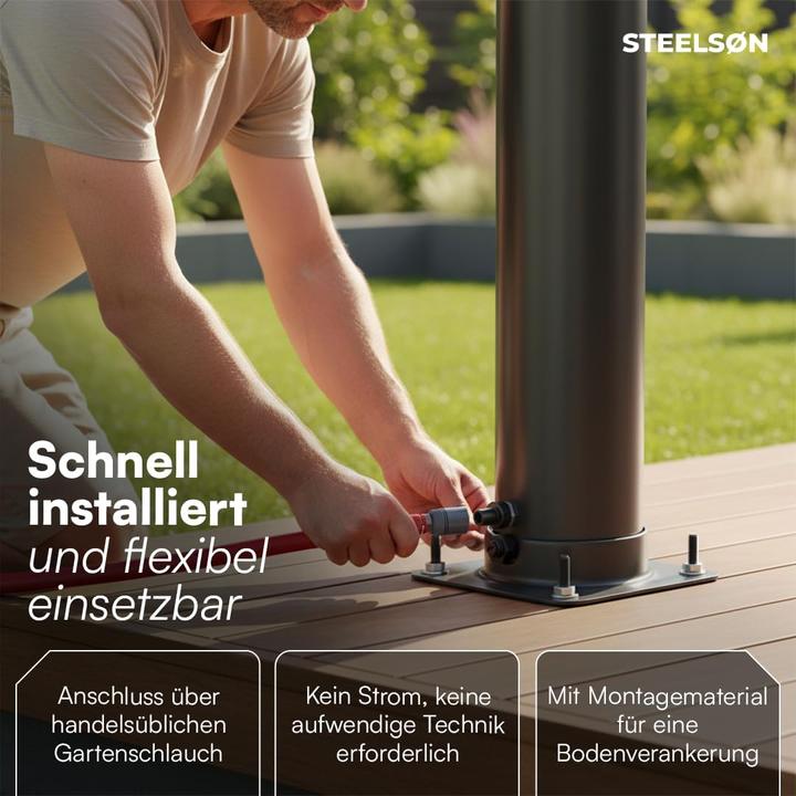 Produktbild Steelsøn Solardusche mit Bodenplatte