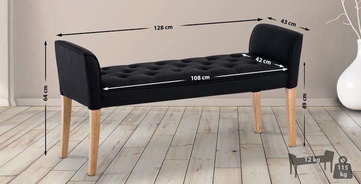 Immagine prodotto CLP Chaiselongue Cleopatra, antico-luce, nero (128 cm)