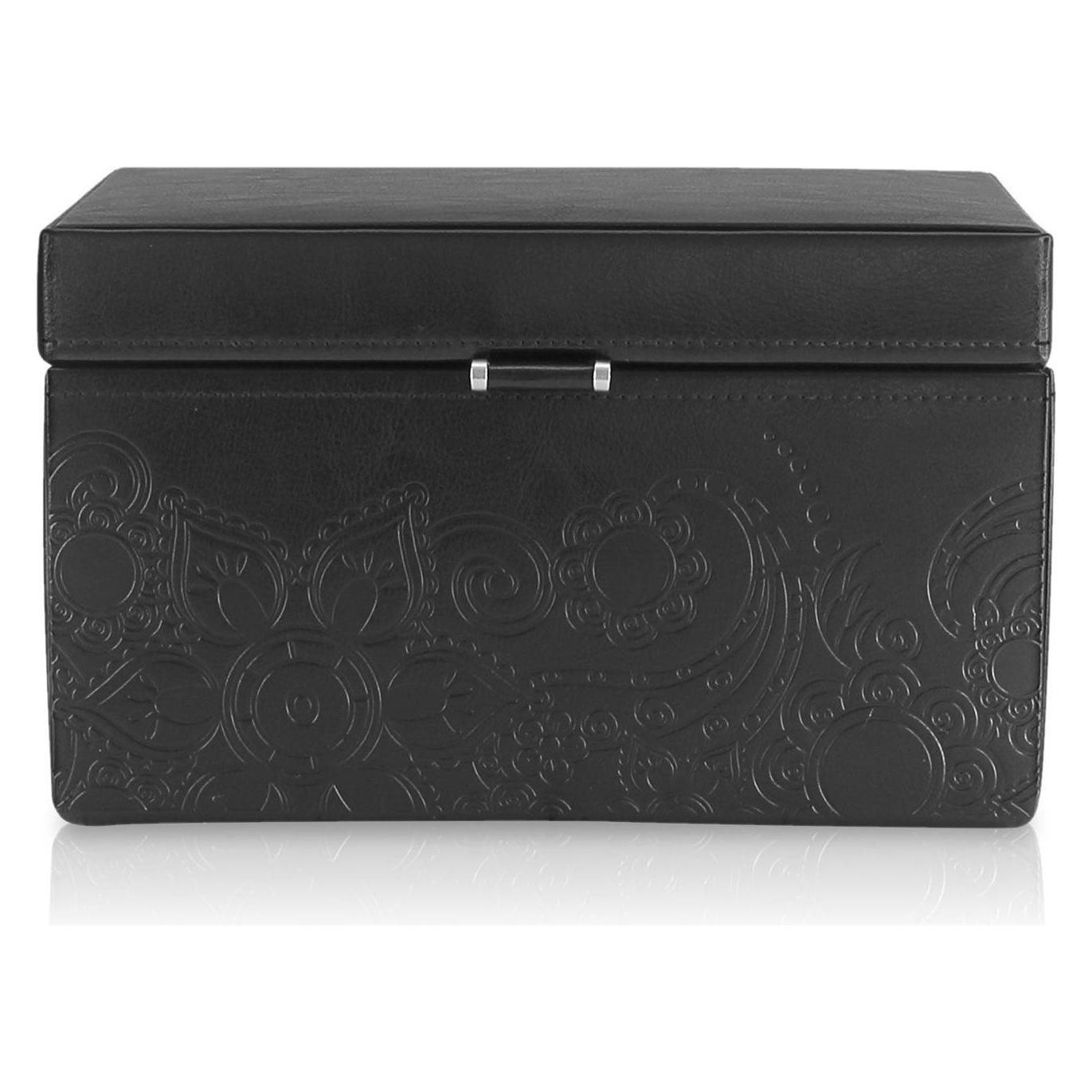 Friedrich, Uhrenbox + Schmuckaufbewahrung, Mandala, Rosa, Schwarz