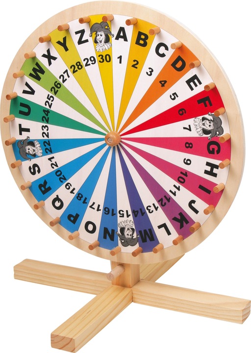 Actual product image small foot Wheel of Fortune (German)