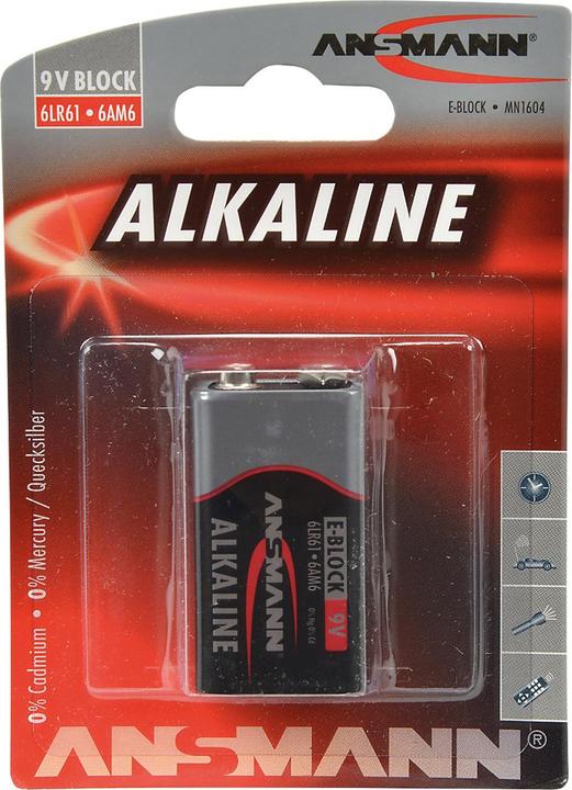 Produktbild Ansmann Alkaline 9V-Block red-line (1 Stk., 9V Block, 550 mAh)