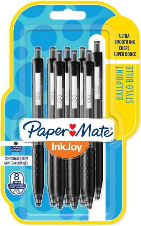 Produktbild Paper Mate Kugelschreiber InkJoy 300 RT 8er M (Schwarz, 8 x)