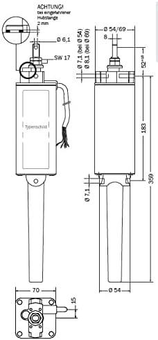 Image du produit Lichtkuppel Shop Spindelantrieb JMBB mit Halterungen 230V 300mm Hub