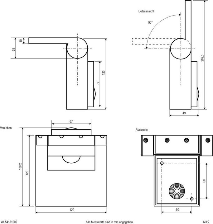 Actual product image EVN-Lichttechnik LED wall lamp (600 lm, IP54)