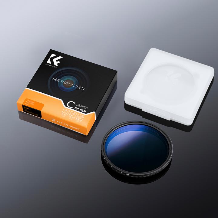 Immagine prodotto K&F Concept 77MM Variable ND2-ND2000 Lens Filter (1-11 Stops) 18 Multi-Layer Blue Coatings (C Series) (77 mm, Filtri grigi)
