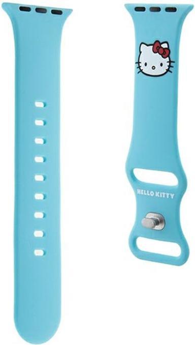 Productafbeelding Hello Kitty Pasek HKAWMSCHBLB Apple Watch 38/40/41mm niebieski/blauw bandje Siliconen Kitty Hoofd (38 mm, Silicone)