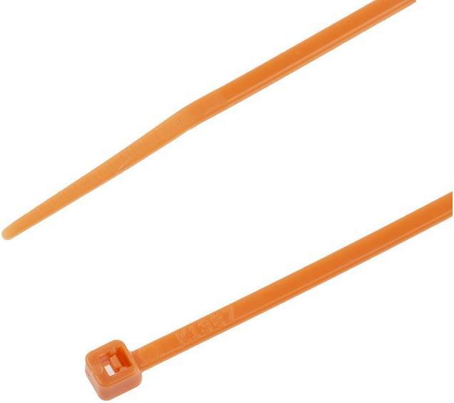 Image du produit RS PRO Collier de serrage, orange, 2,5x200mm (Serre-câbles en plastique, 200 mm, 100 pcs)
