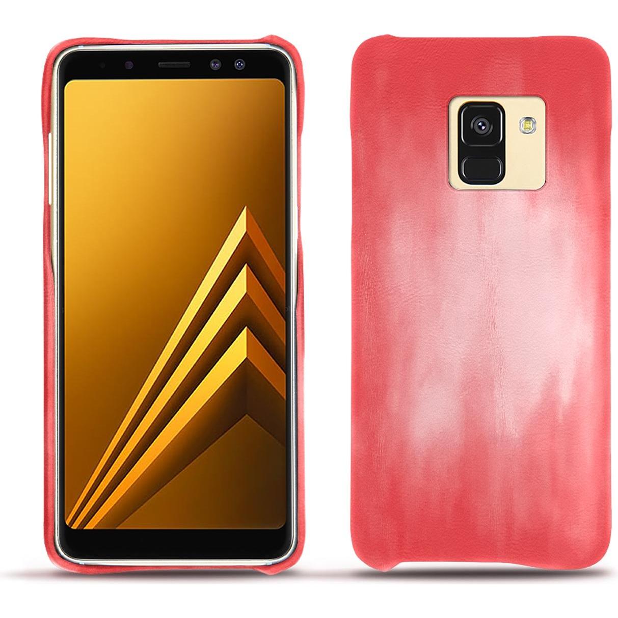 Noreve Lederschutzhülle (Samsung Galaxy A8+), Smartphone Hülle, Rosa