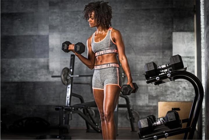 Image du produit Gorilla Sports Haltère Studio Hexagon en caoutchouc (1 x 22,5 kg)