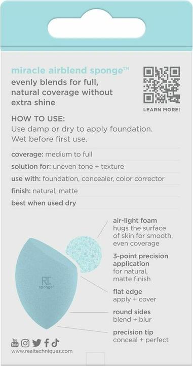 Actual product image Real Techniques Miracle AirBlend Sponge+