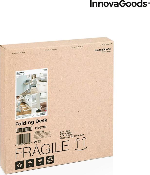 Productafbeelding JTI Inklapbaar bureau - 80 x 45 x 75 cm (80 x 45 x 75 cm)