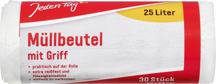 Jeden Tag Müllbeutel 25,0 l transparent, 30 St. (30 x, 25 l)