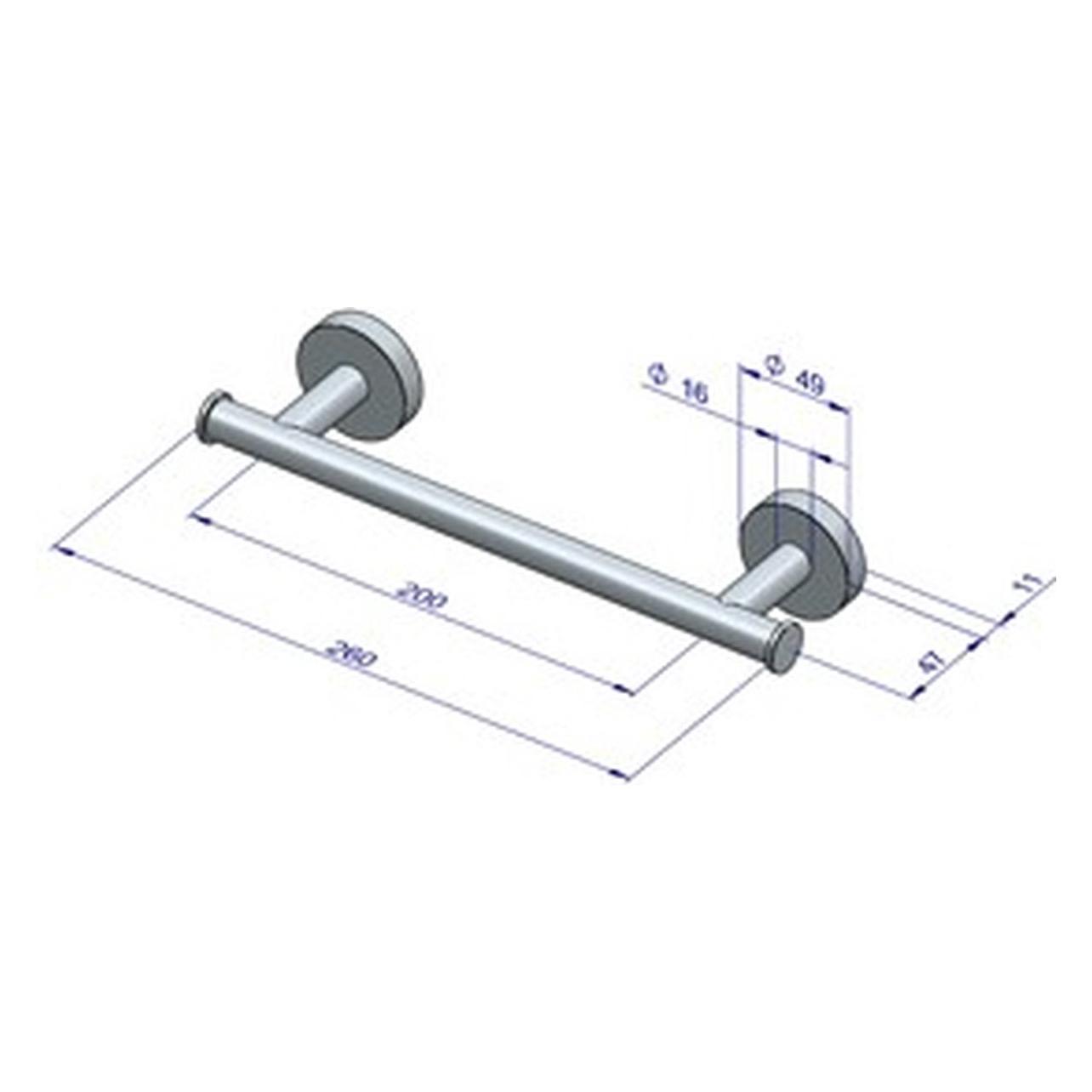Plieger, Handdoekhouders + Handdoekhaken, Como Handtuchhalterung Magnetisch 260 Mm Gebürstet (7260699)