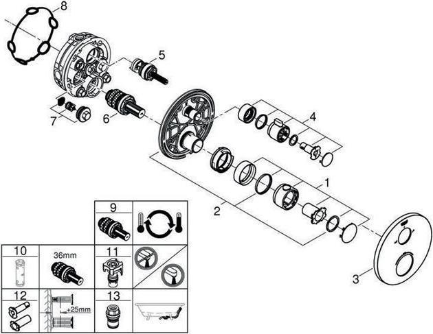 Produktbild Grohe Grohtherm Thermostat-Wannenbatterie