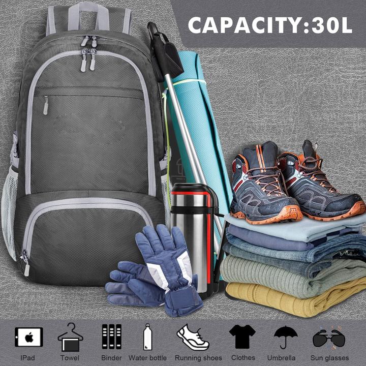 Actual product image Only-Bags.Store Lightweight foldable backpack-Packable backpacks, small foldable backpacks Hiking backpack (30 l)