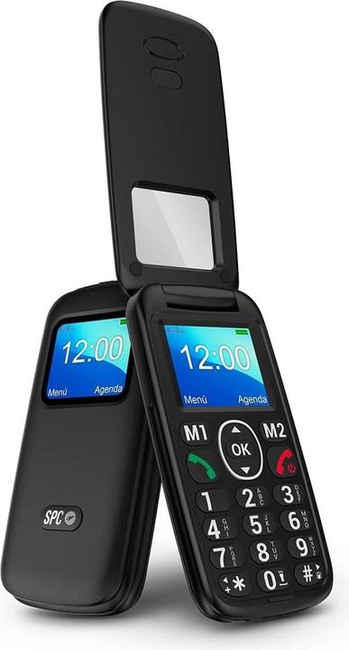 SPC Klapphandy für Senioren mit grossem Display, SOS-Taste, Freisprechen und Fernkonfiguration (1.77")
