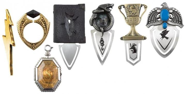 Actual product image Noble Collection Harry Potter Bookmark Set of 7 The Horcrux Collection