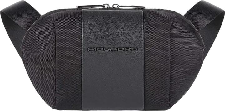 Piquadro Bum, Textile Crossbody Bag, Black, CA5479BR2, 28 x 16 x 6cm, For