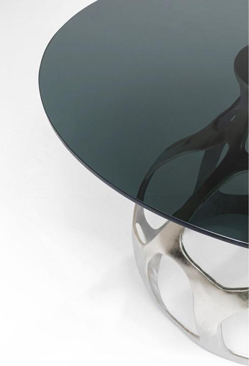 Actual product image Kare Design Table Volcano Silver Ø120cm