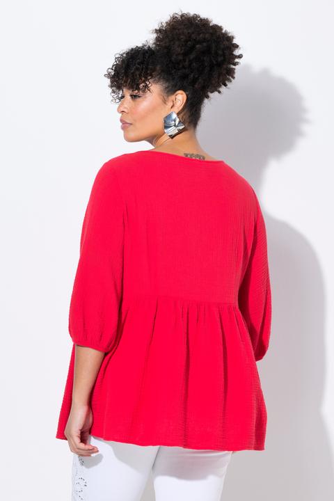 Produktbild Miamoda Bluse, A-Linie, Musselin, Bindebänder, Kräuselnaht (50)