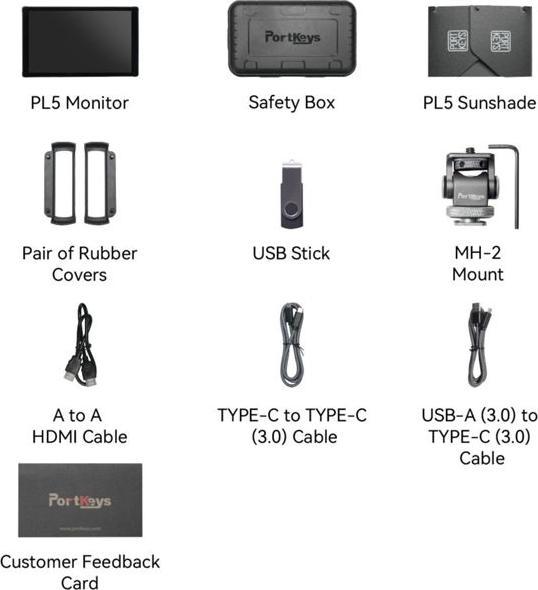 Immagine prodotto Portkeys PL5 5.4 Zoll Live Stream Monitor (5.40", UHD)