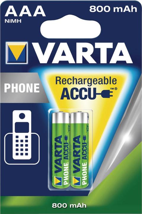 Productafbeelding Varta Accu Telefoon Opladen (2 Pcs., AAA, 800 mAh)