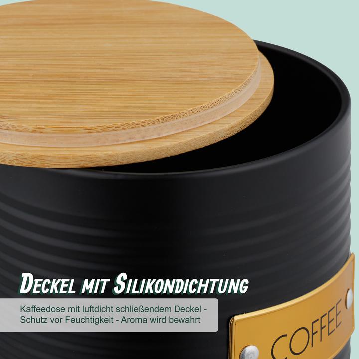 Produktbild Relaxdays Kaffeedose mit Bambusdeckel (1.40 l)