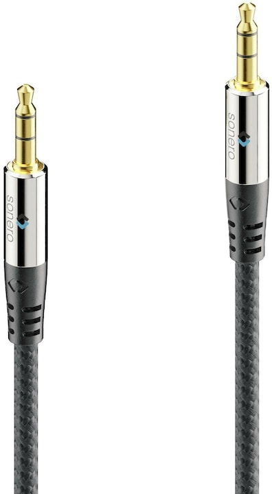 Immagine prodotto Sonero Cavo audio con jack da 3,5 mm e rivestimento in nylon da 2 m (2 m, Connettore da 3,5 mm (AUX))