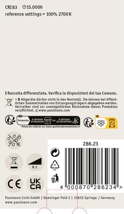 Actual product image Paulmann Globe (E27, 470 lm, 1 x)