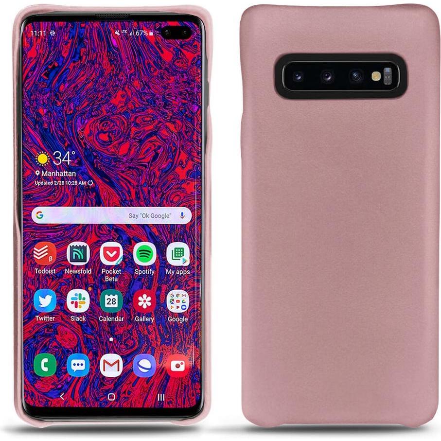 Thumbnail - Noreve Lederschutzhülle (Samsung Galaxy S10+), Smartphone Hülle, Rosa