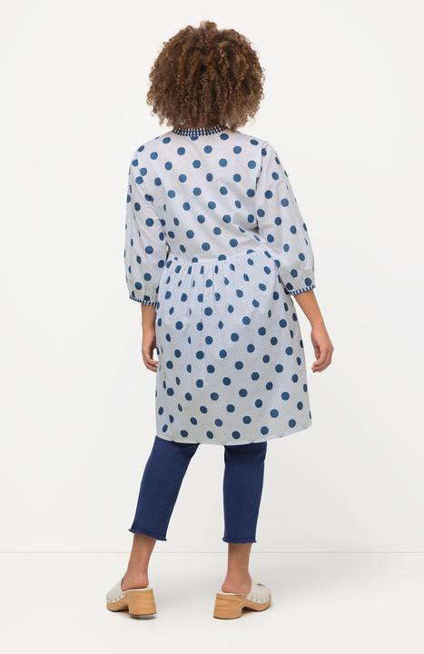 Produktbild Ulla Popken Longtunika, Punkte, A-Linie, V-Ausschnitt, 3/4-Arm (46, 48)