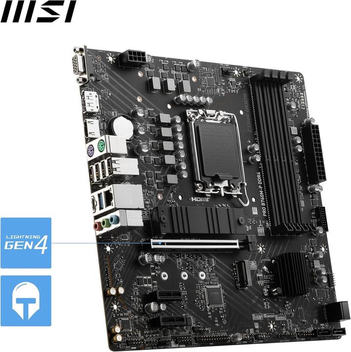 Produktbild MSI PRO B760M-P DDR4 (LGA 1700, Intel B760, mATX)