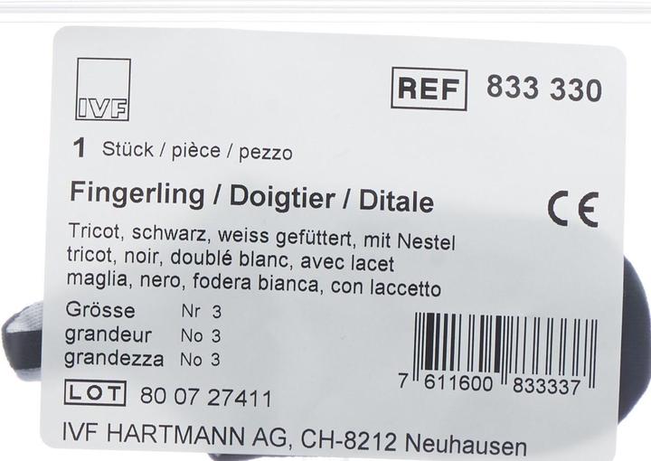Produktbild IVF Hartmann Fingerling Tricot Grösse 3 schwarz (3)