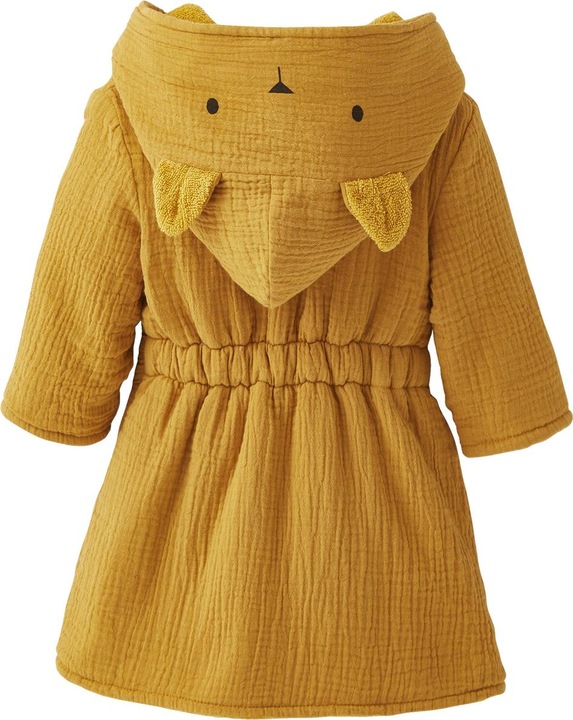 Image du produit Vertbaudet Collection bio : peignoir bébé animal en mousseline personnalisable (74)