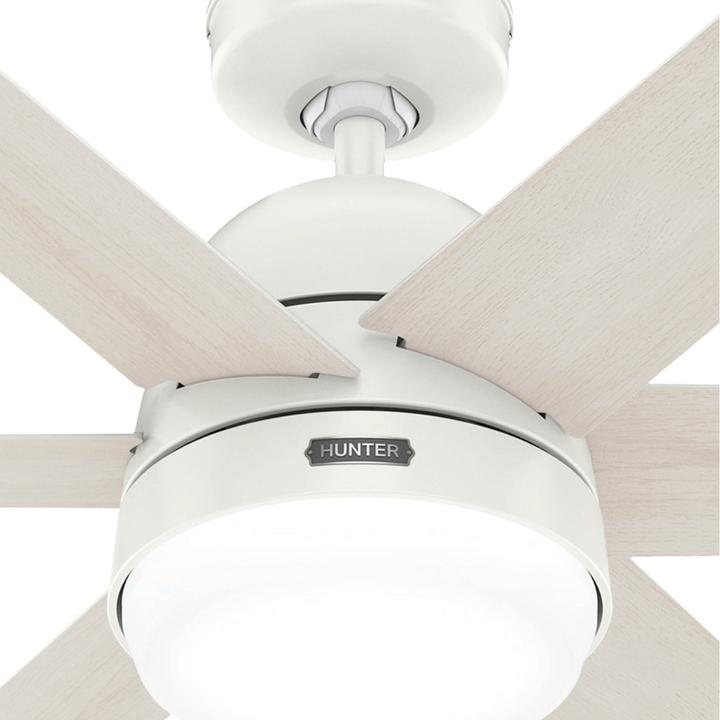Actual product image Hunter Fans DC Deckenventilator Arete Weiss mit Licht & Fernbedienung (43 dB)