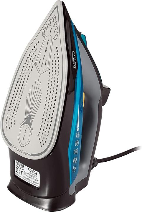 Produktbild Adler AD 5032 Bügeleisen Trocken-Bügeleisen Keramik-Bügelsohle (2400 W, 80 g/min)