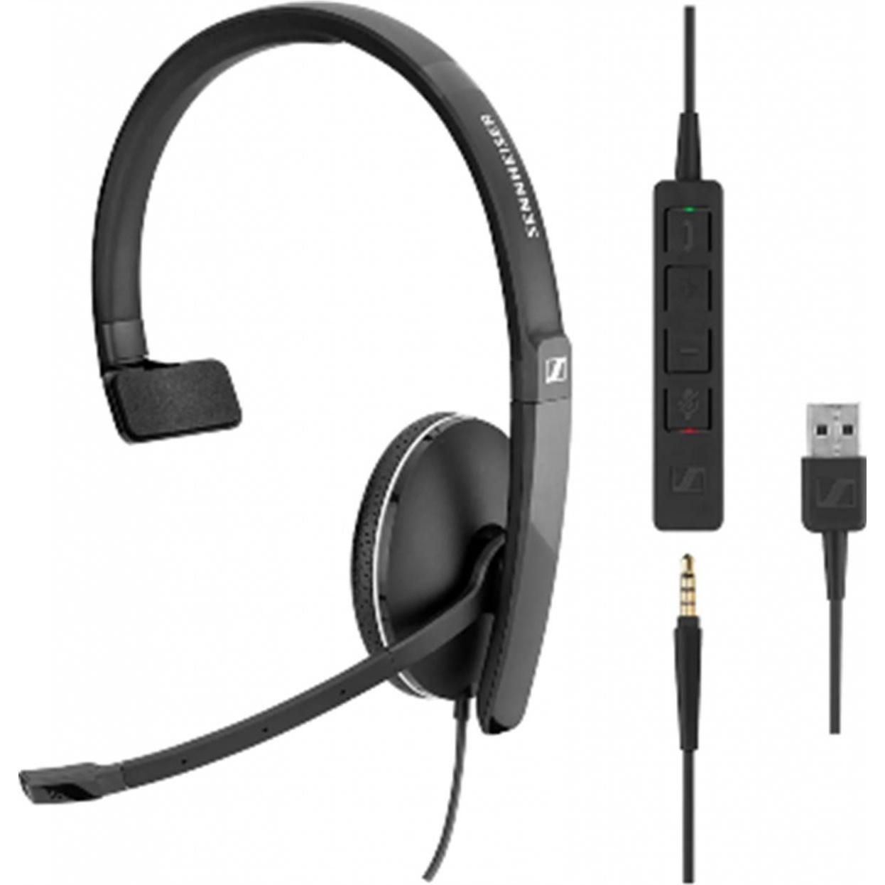 EPOS SC 135 (Kabelgebunden, USB-A), Office Headset, Schwarz