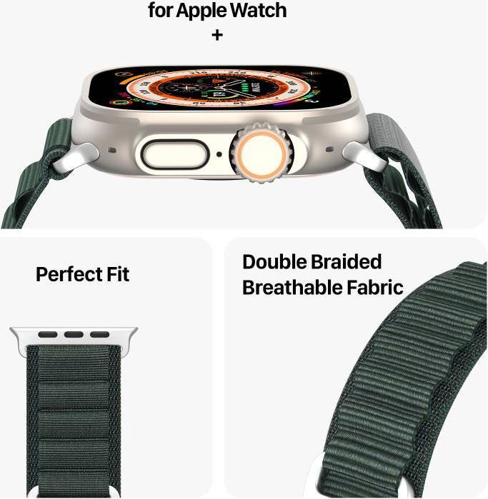 Produktbild Dux Ducis Apple Watch 8 / 7 / 6 / SE / 5 / 4 / 3 / 2 / 1 (41, 40, 38 mm) Armband GS-Version Sportarm (38 mm, 40 mm, 41 mm, Nylon)
