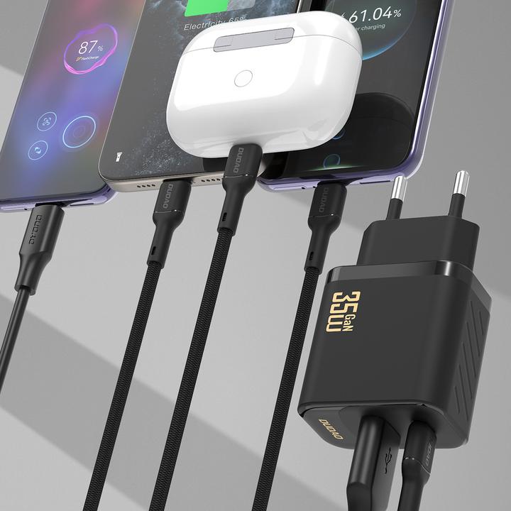Productafbeelding Dudao A27 MaxC 35W Wandladegerät + USB-C Kabel - Schwarz (35 W)