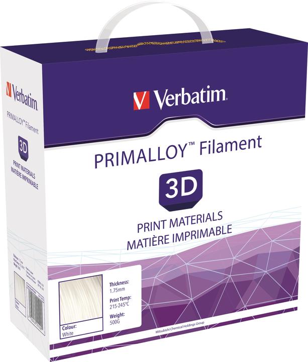 Produktbild Verbatim Primalloy Filament (Primalloy, 1.75 mm, 500 g, Weiss)