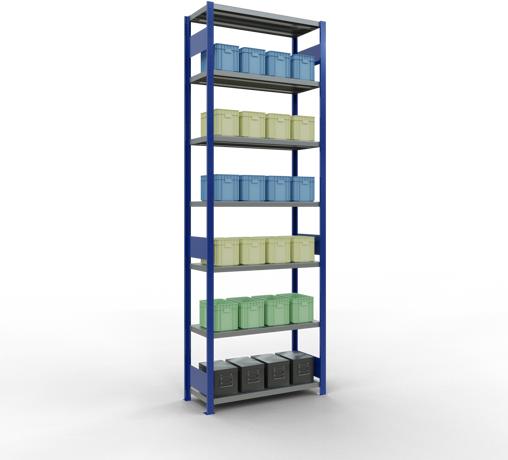 Produktbild Schulte Lagertechnik Stecksystem Grundregal MULTIplus330 mit Längenriegel