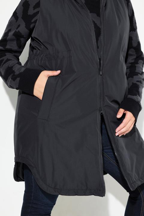 Produktbild Ulla Popken Weste, wasserabweisend, Kapuze, 2-Wege-Zipper (50, 52)