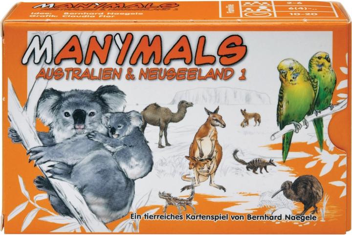 Produktbild ADL00243 - Manimals Australien - Kartenspiel (GB, DE, FR), für 2 bis 6 Spieler, ab 6 Jahren (Französisch)