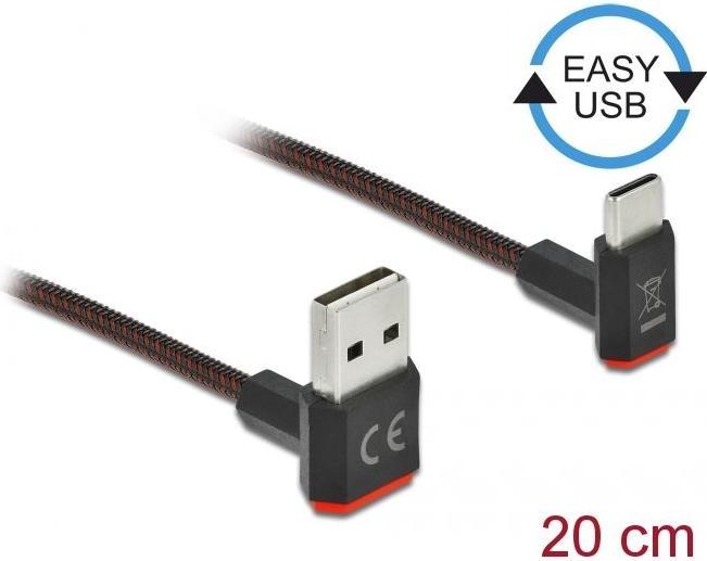Produktbild Delock USB A – USB C (0.20 m, USB 2.0, 10 W)