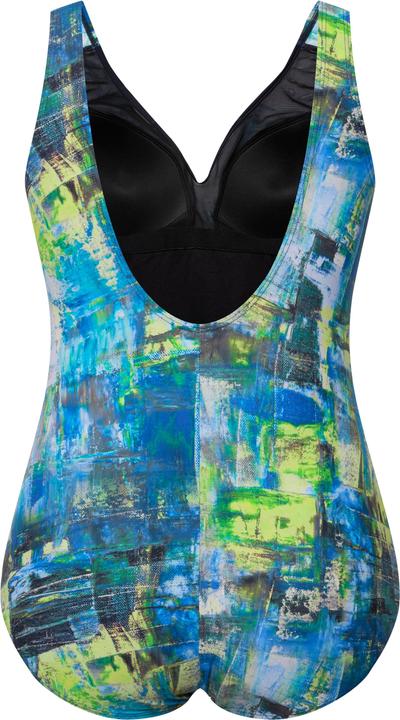 Image du produit Ulla Popken Maillot de bain à bonnets souples. Matière recyclée. Franges et décolleté en forme de coeur (60)
