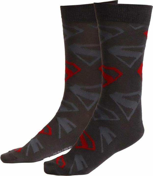 Cerdá DC Comics Socken Superman Logo Black 38-45 (Einzelpack, 38 - 45)