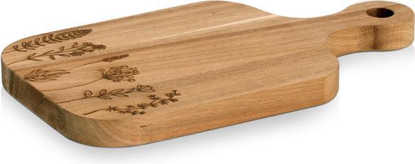 Image du produit Zeller Present Servier- und Schneidbrett Wildflowers Akazie 30x17 cm