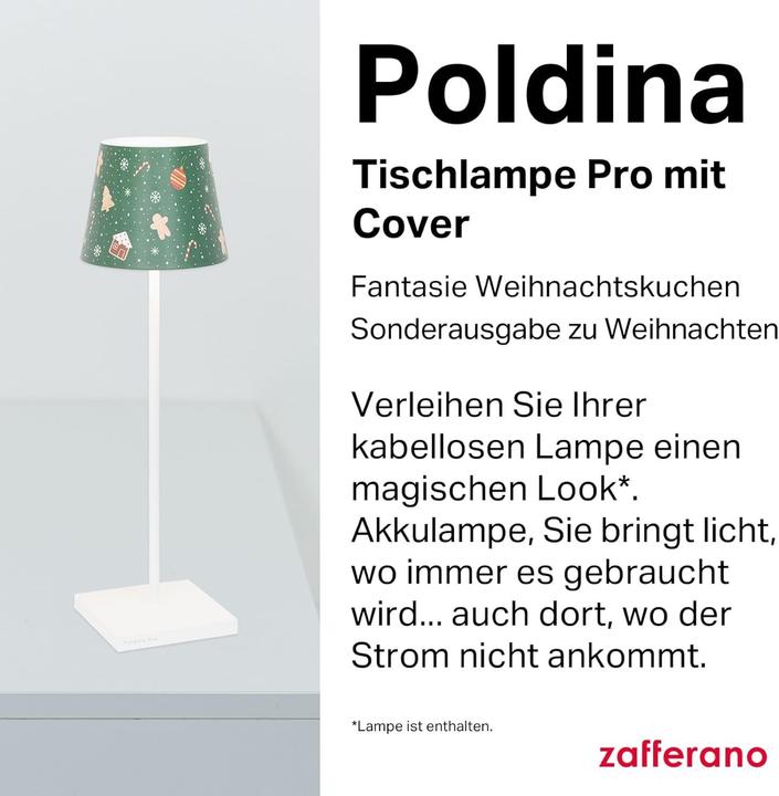 Actual product image Zafferano Poldina Pro Wireless Rechargeable Table Lamp with Touch Control and Dimmer